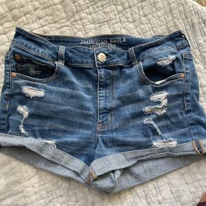 AE stretch denim shorts